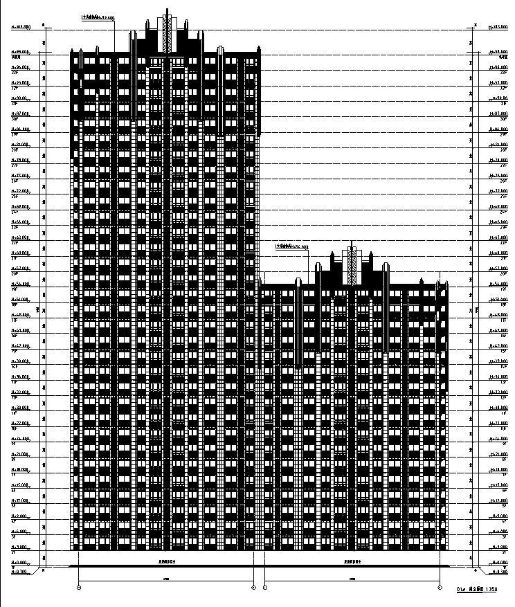 [上海]金隅兴隆住宅建筑设计方案（欧陆风格）cad施工图下载【ID:149535101】