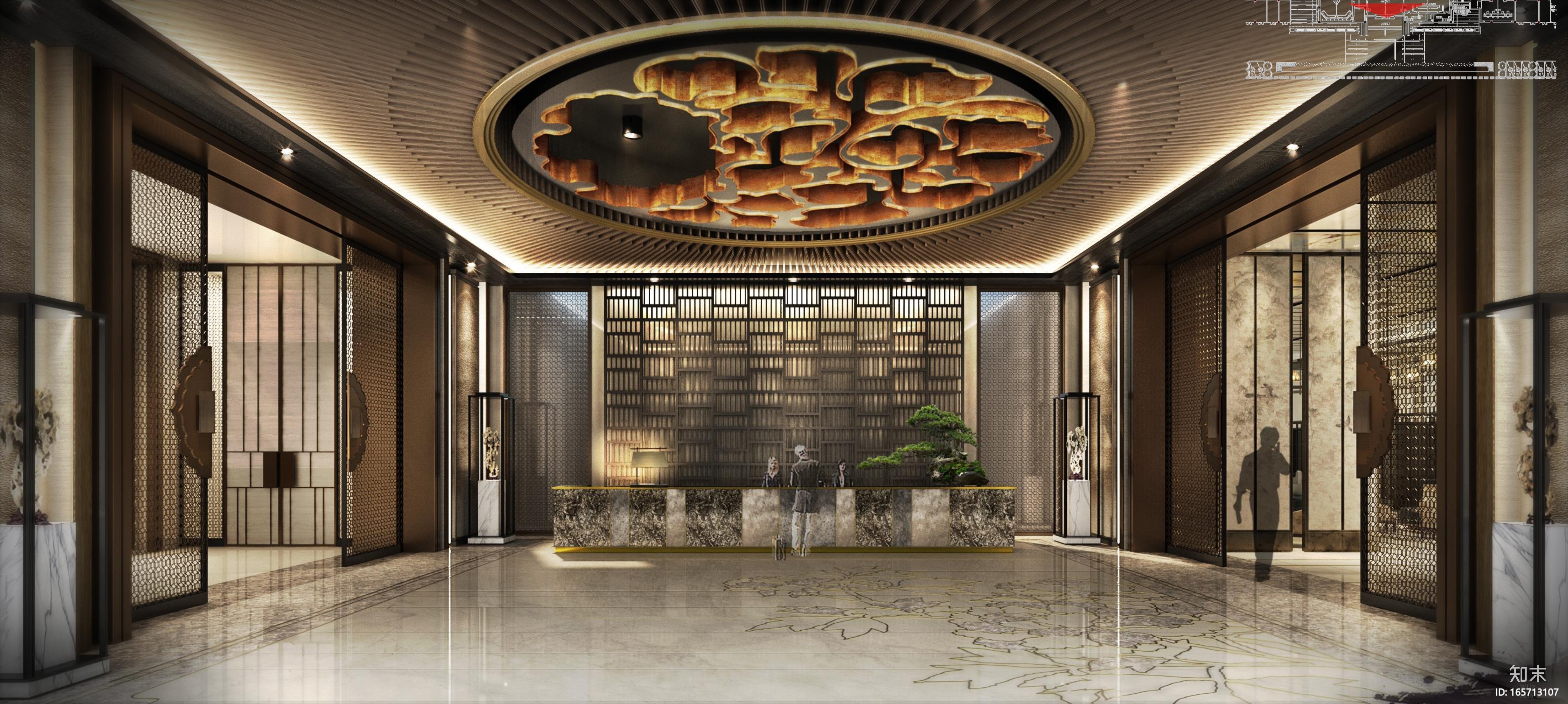 [深圳]泰禾佛山院子售楼处会所施工图+摄影cad施工图下载【ID:165713107】