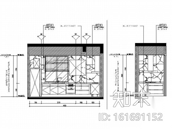 [深圳]现代新中式双层别墅室内装修图（含效果）cad施工图下载【ID:161691152】