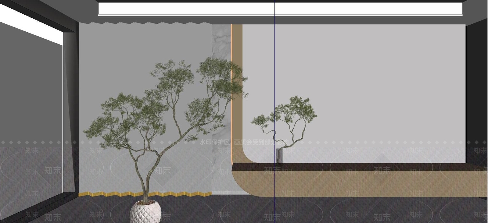 现代植物盆栽SU模型下载【ID:1105812441】