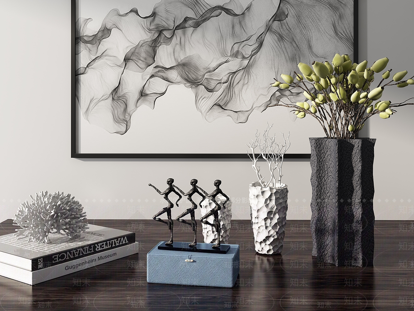 后现代现代客厅装饰品花瓶3D模型下载【ID:632704533】