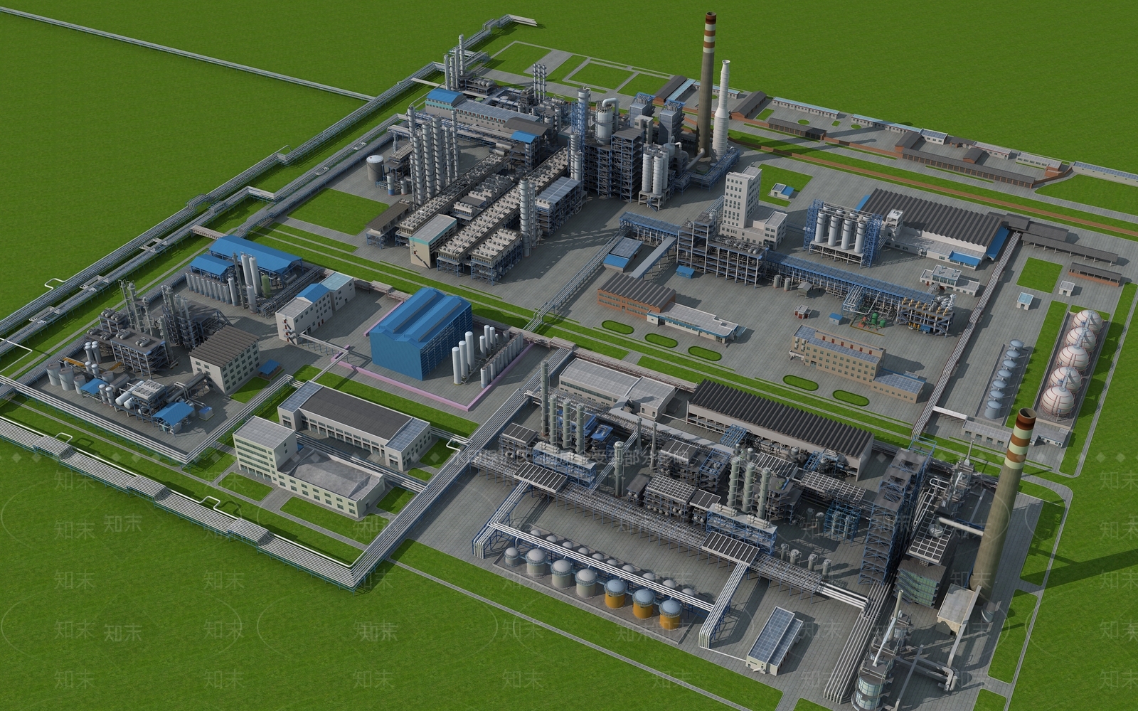 化工厂3D模型下载【ID:433080301】