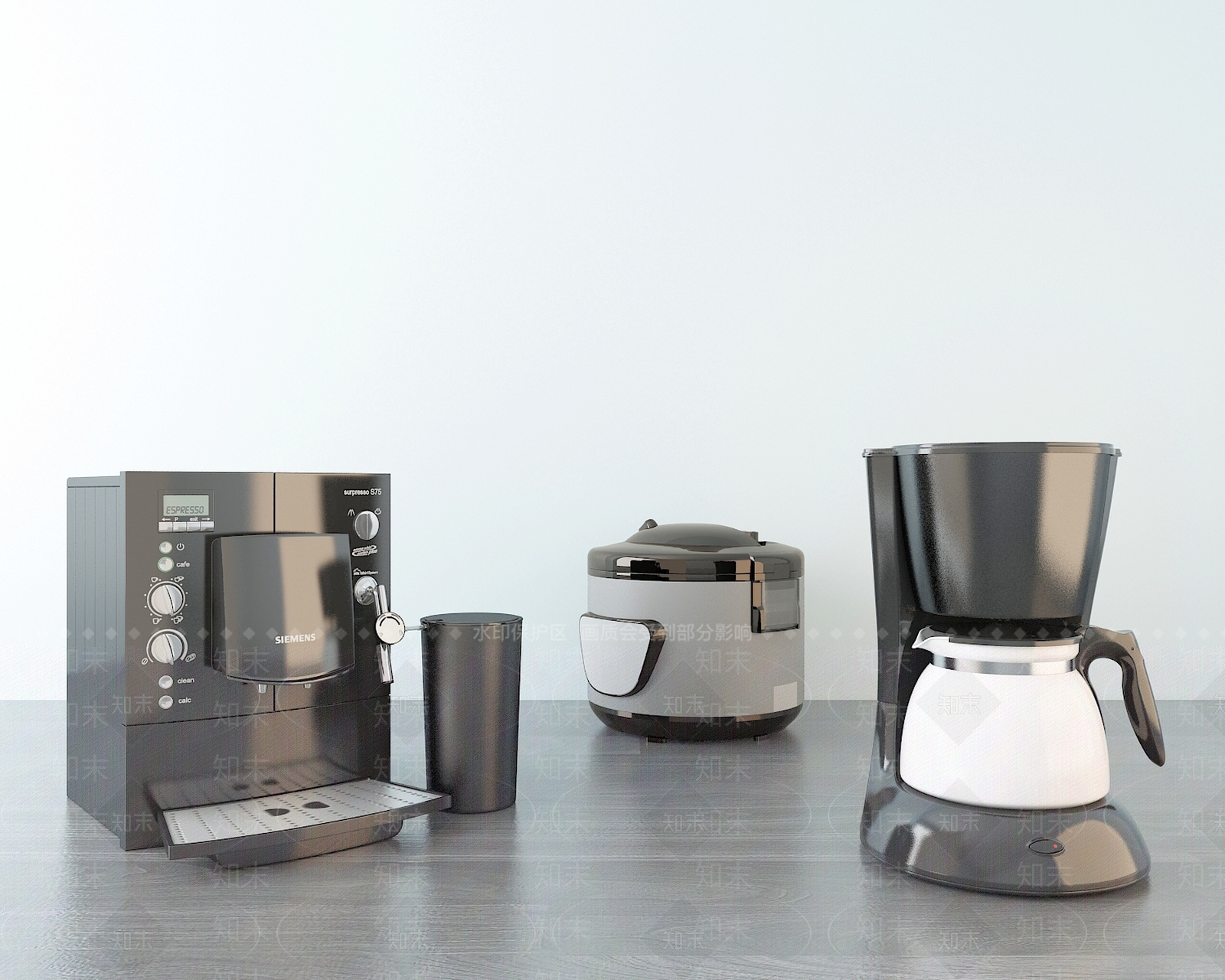 现代电器组合3D模型下载【ID:933645728】