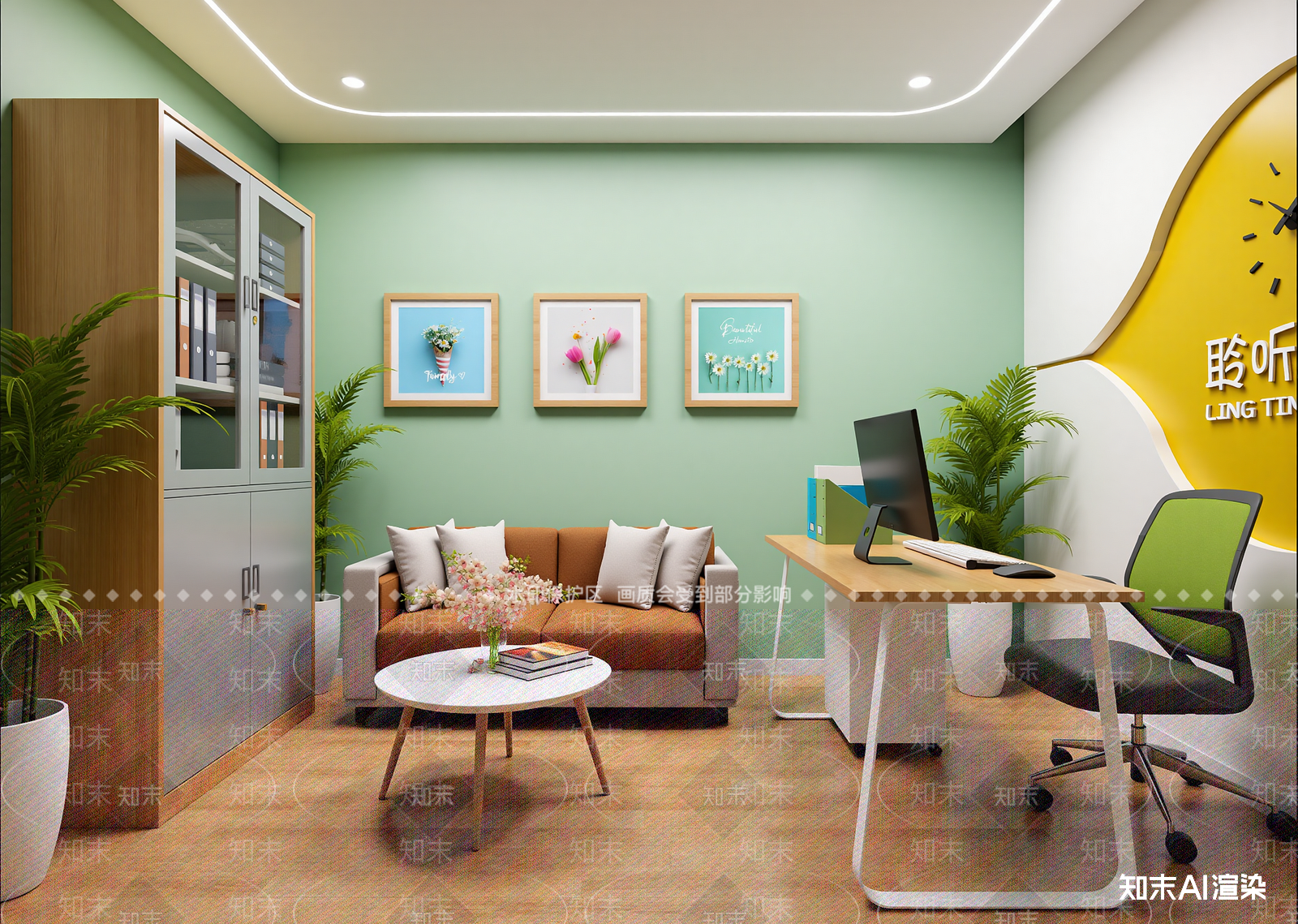 现代接待室3D模型下载【ID:1214155359】