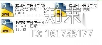 [黄山]某售楼处洗手间装修图cad施工图下载【ID:161755177】