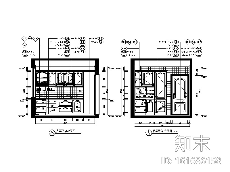 地中海别墅设计CAD施工图（含效果图、软装方案）cad施工图下载【ID:161686158】