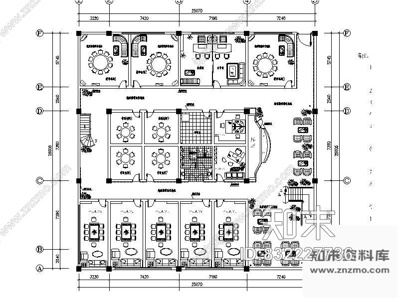 图块/节点某酒店装修平面图施工图下载【ID:832227736】