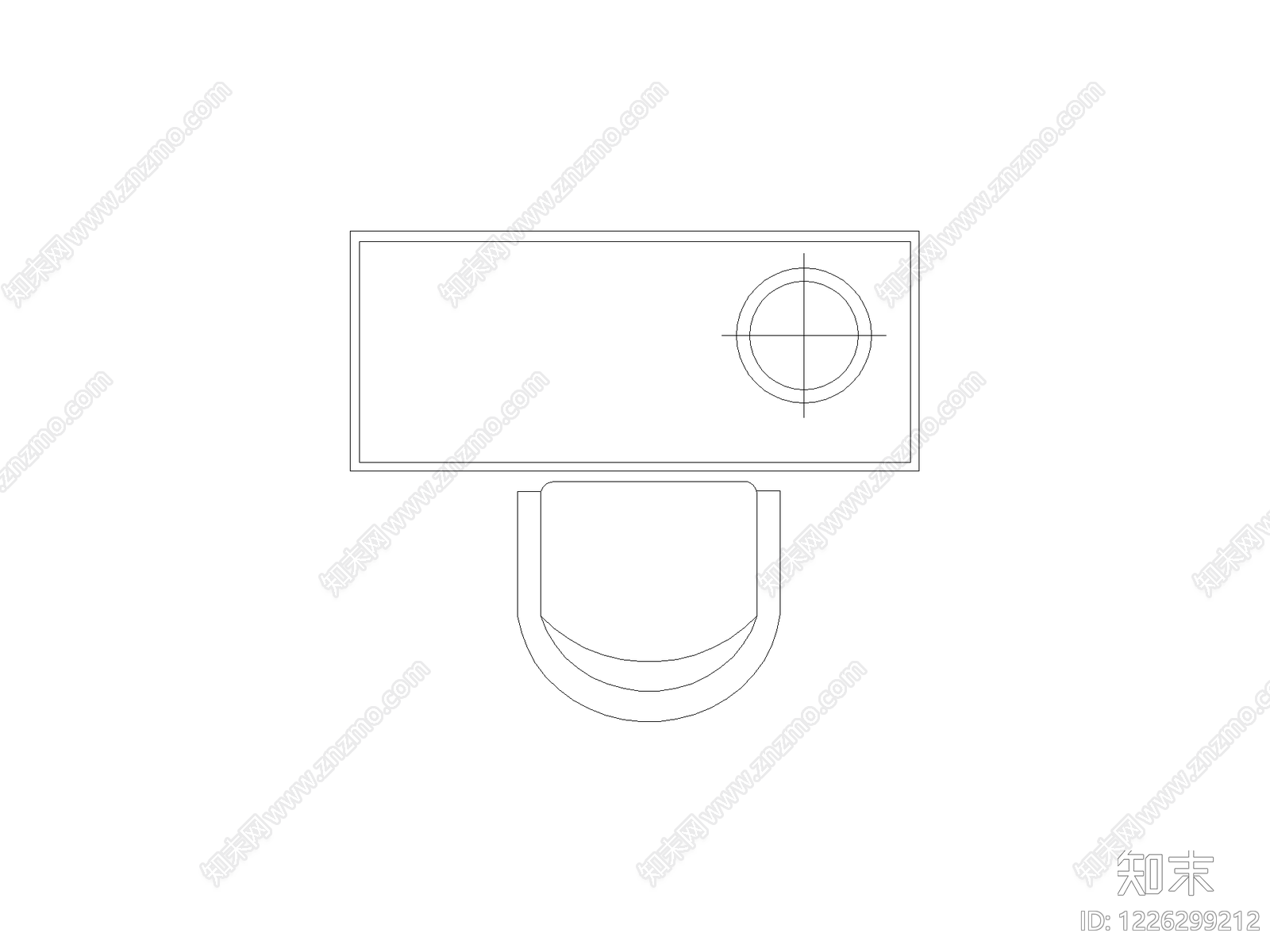 现代桌子CAD图纸