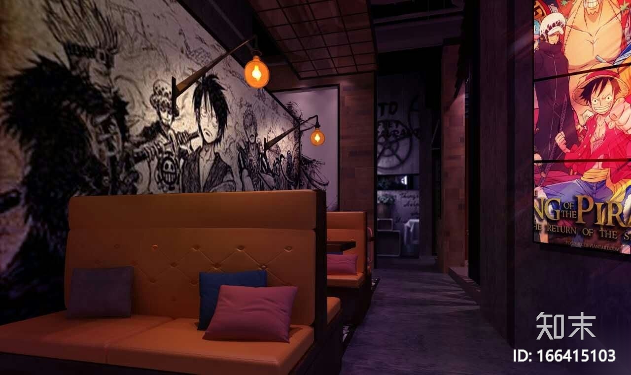 [浙江]漫生活音乐餐厅装饰施工图+效果图施工图下载【ID:166415103】