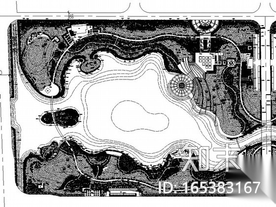 [温州]滨水公园园林景观工程总图及植物配置施工图施工图下载【ID:165383167】