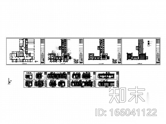 商务会所豪华过道装饰设计图cad施工图下载【ID:166041122】