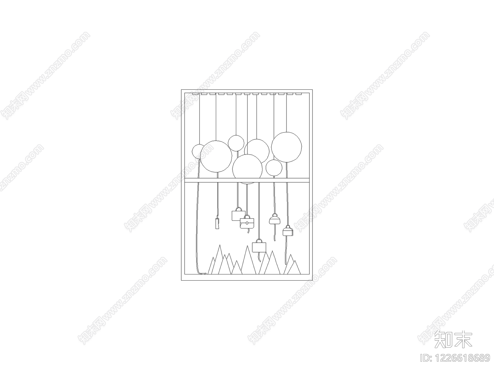 现代摆件CAD图纸