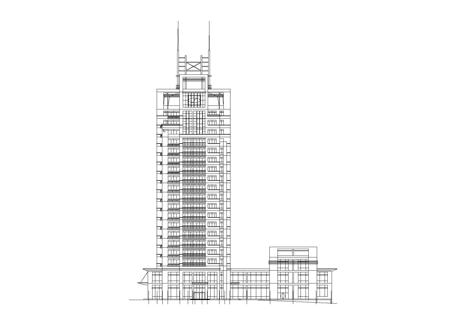 高层写字楼建筑方案施工图施工图下载【ID:149933145】