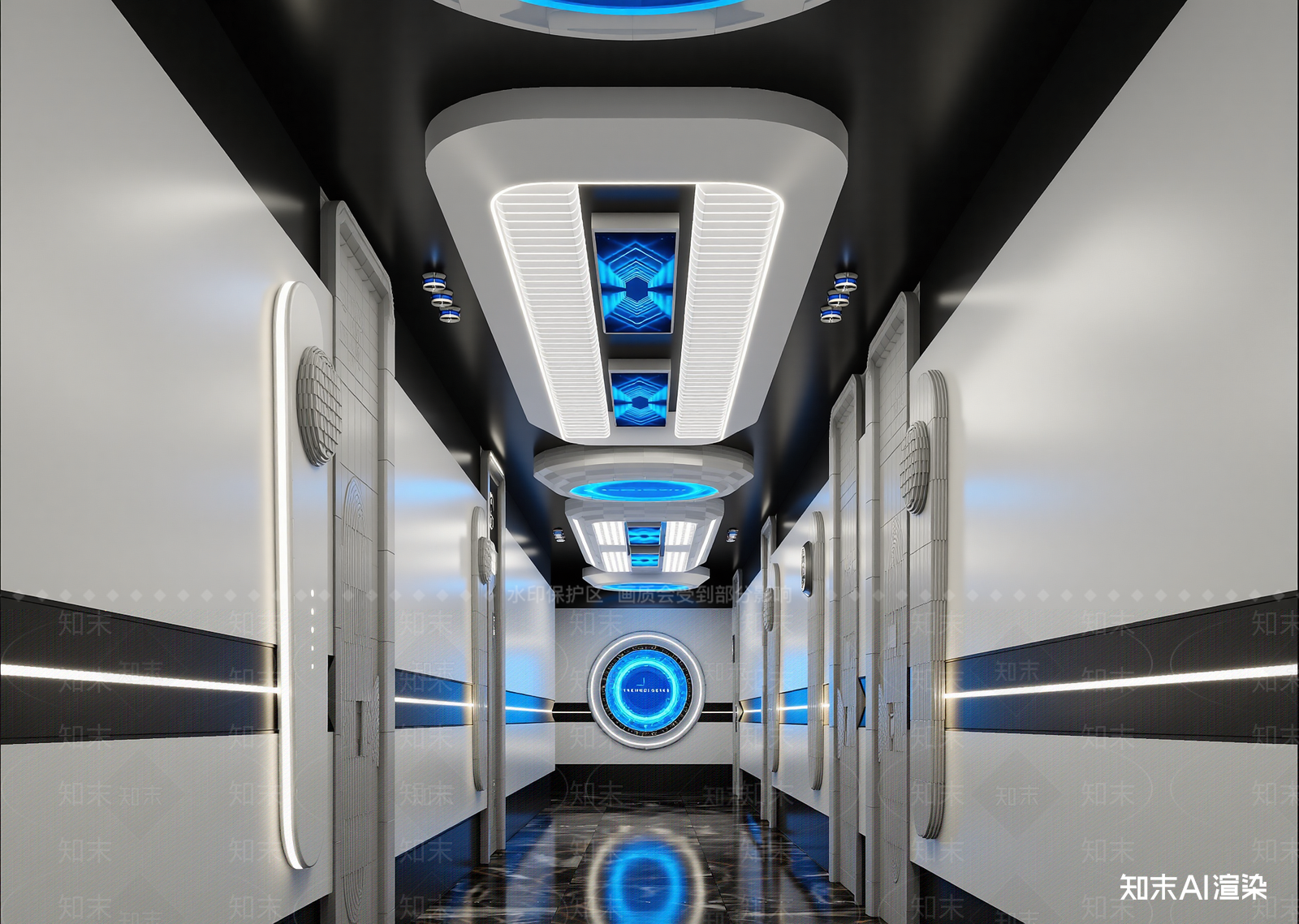 现代走廊3D模型下载【ID:1214662915】