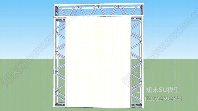 trusses投影机屏幕SU模型下载【ID:926696631】