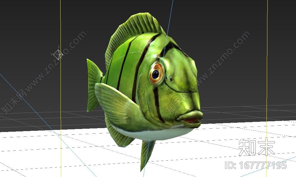 写实刺尾鱼深海鱼CG模型下载【ID:167777195】
