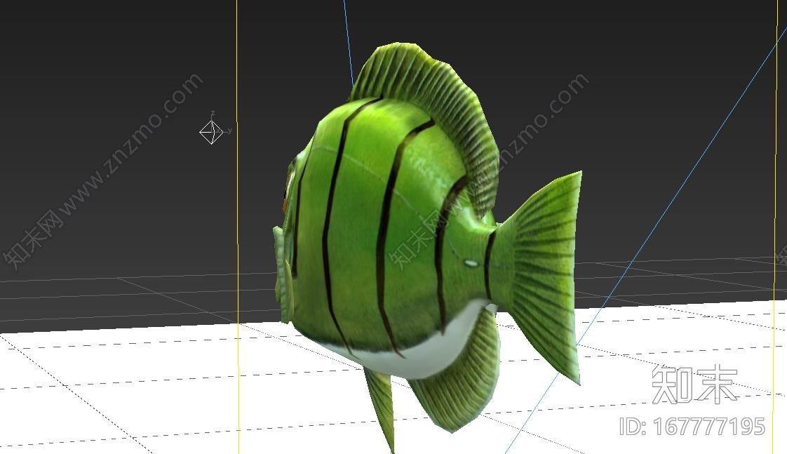 写实刺尾鱼深海鱼CG模型下载【ID:167777195】