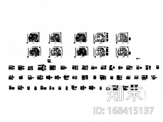 特色花园豪华双层别墅室内装修图cad施工图下载【ID:168415137】