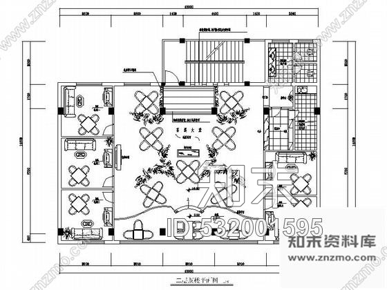 施工图中式风格休闲茶楼室内施工图cad施工图下载【ID:532001595】