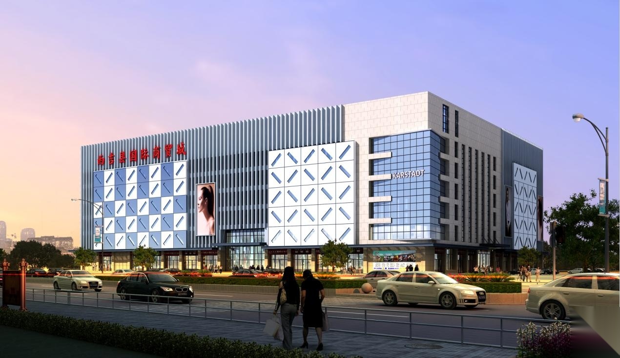 [宁夏]多层现代风格农贸市场建筑施工图（含效果图及全专...cad施工图下载【ID:151482129】