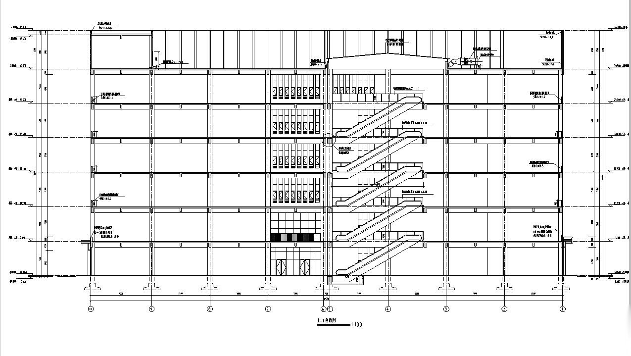 [宁夏]多层现代风格农贸市场建筑施工图（含效果图及全专...cad施工图下载【ID:151482129】