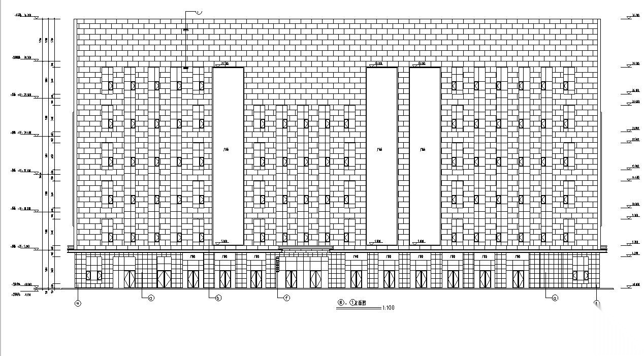 [宁夏]多层现代风格农贸市场建筑施工图（含效果图及全专...cad施工图下载【ID:151482129】