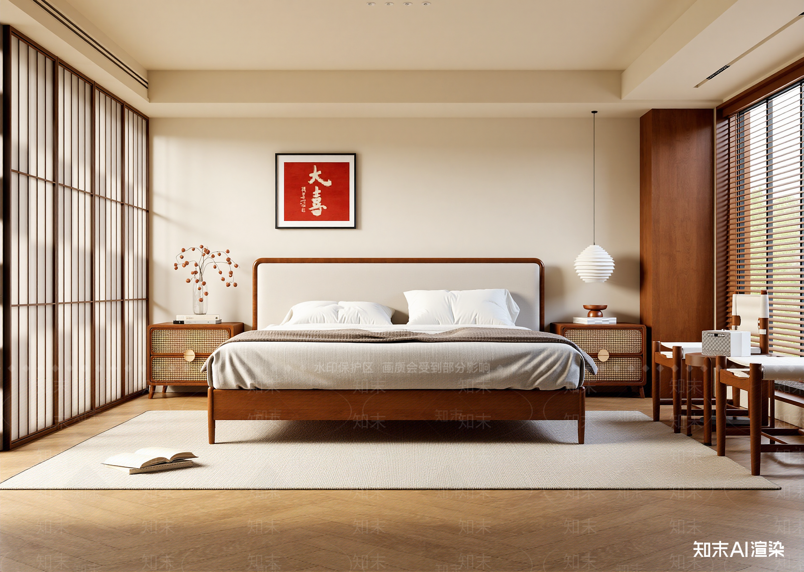 日式宋式卧室3D模型下载【ID:1214809749】