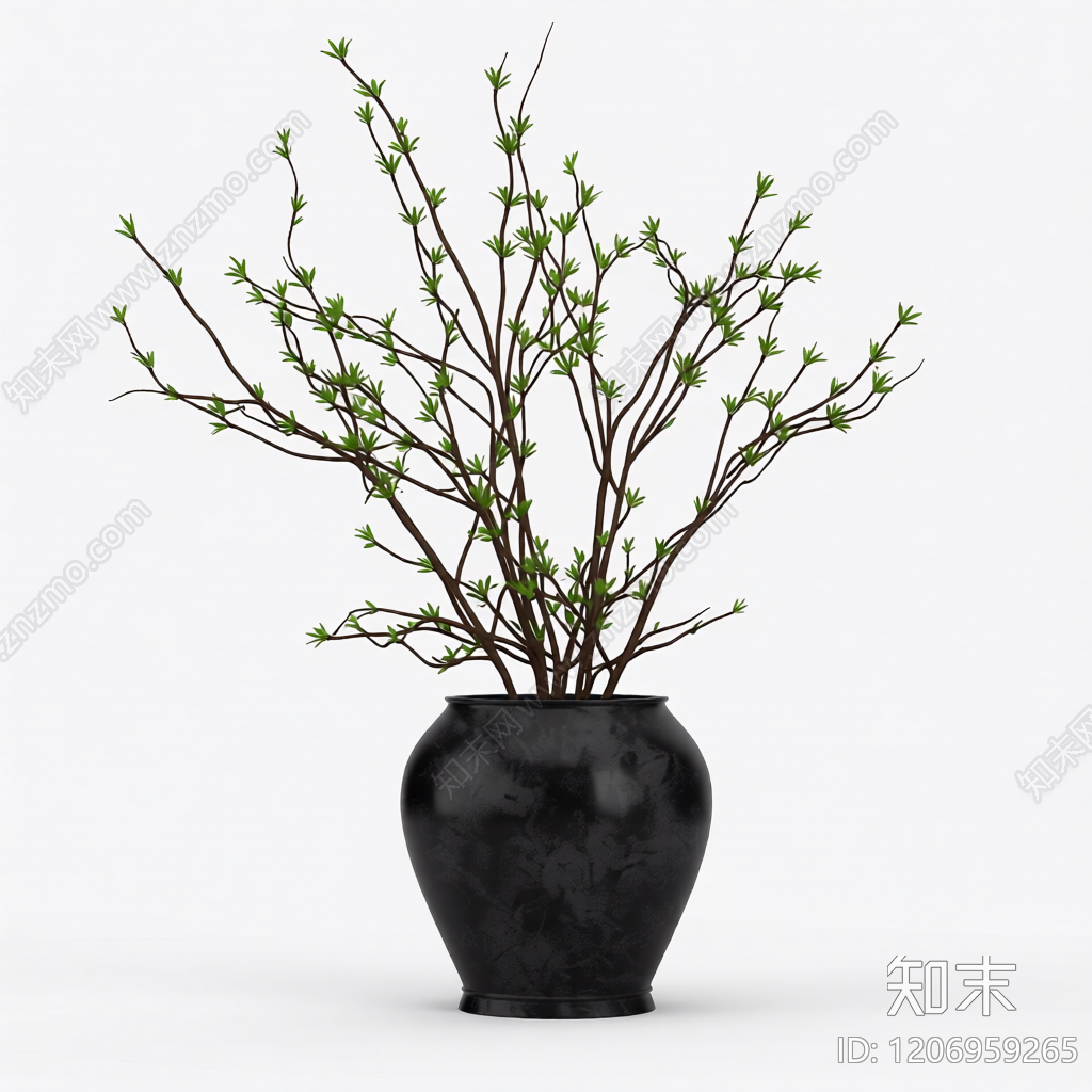 盆栽植物装饰3D模型下载【ID:1206959265】