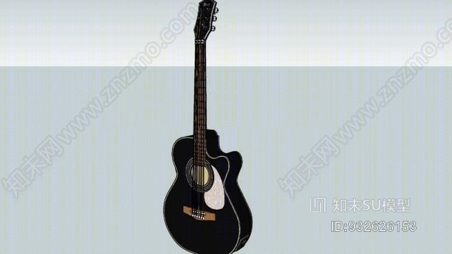 林多电声吉他SU模型下载【ID:932626153】