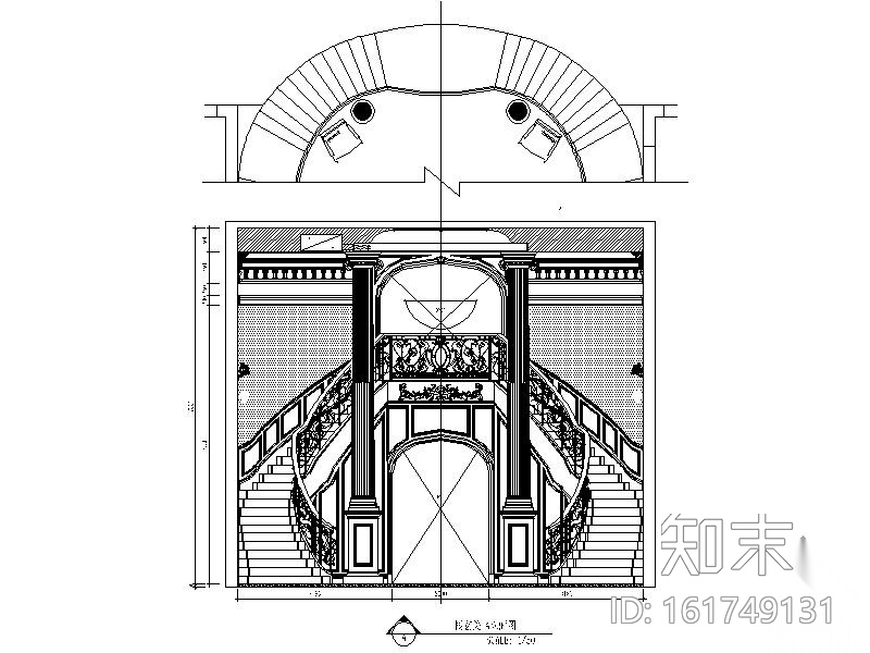 某公馆三层奢华别墅室内装修施工图cad施工图下载【ID:161749131】