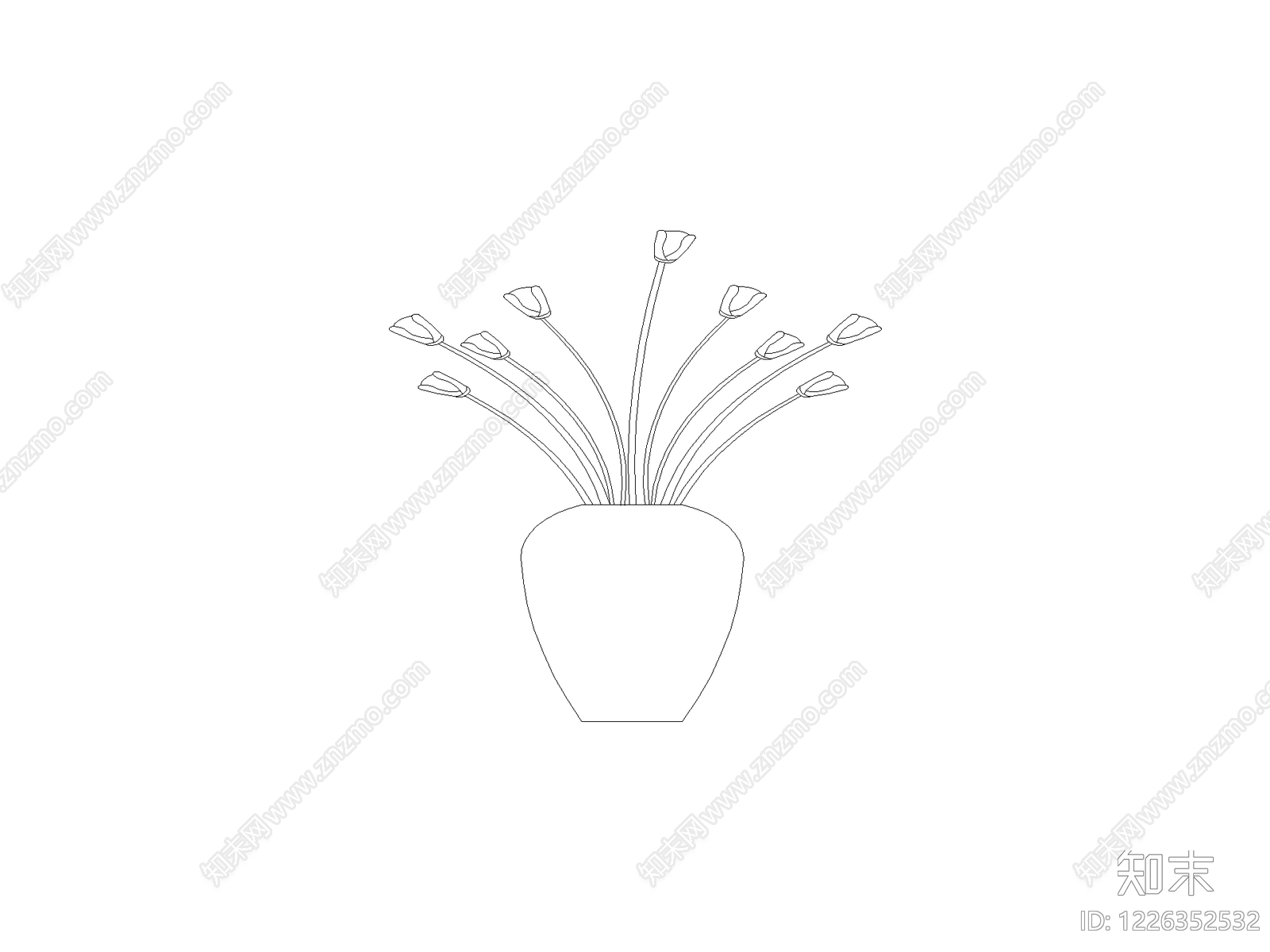 现代摆件CAD图纸