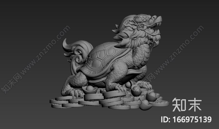龙龟神像CG模型下载【ID:166975139】