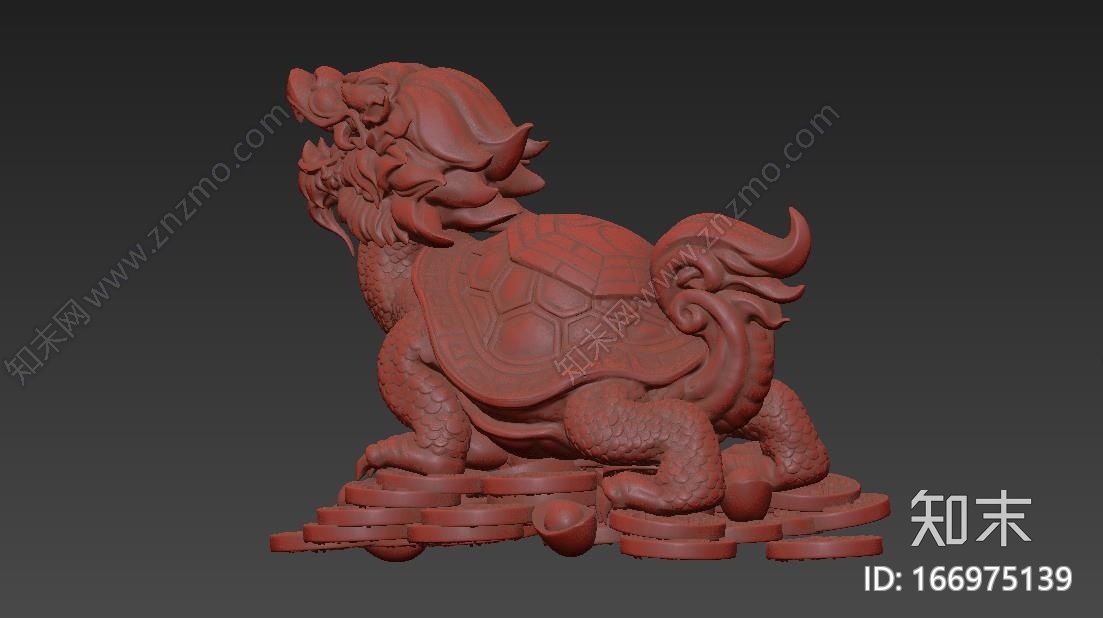 龙龟神像CG模型下载【ID:166975139】