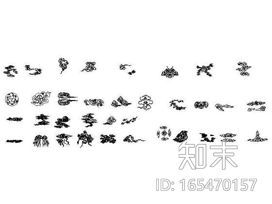 云纹装饰图案cad施工图下载【ID:165470157】