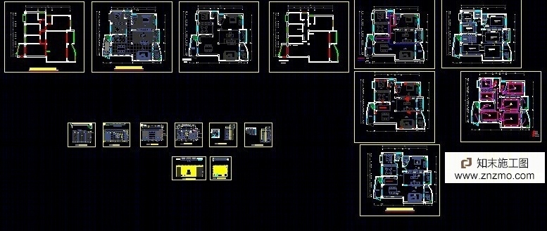 简单的4室2厅施工图cad施工图下载【ID:36938369】