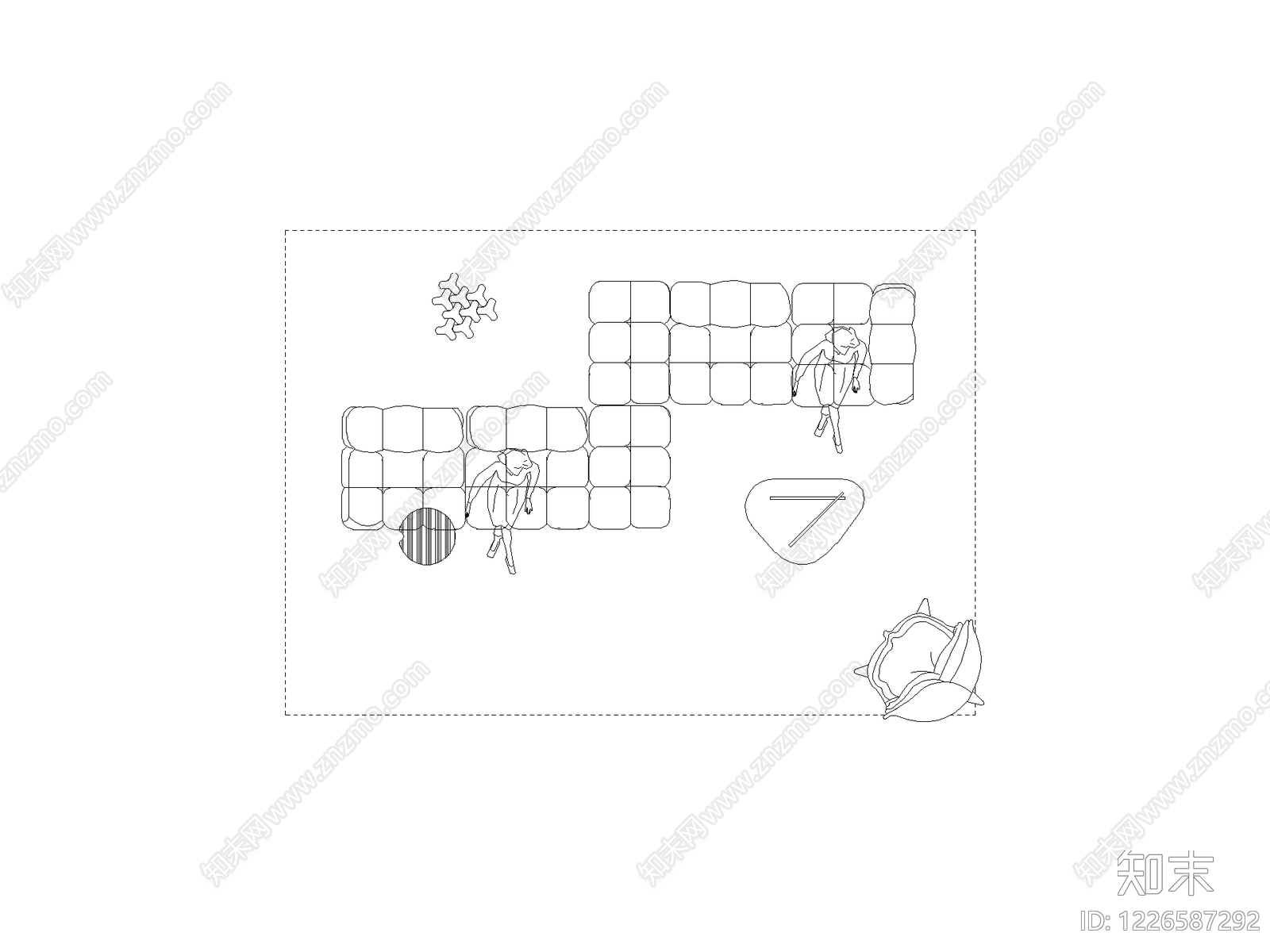 现代沙发CAD图纸