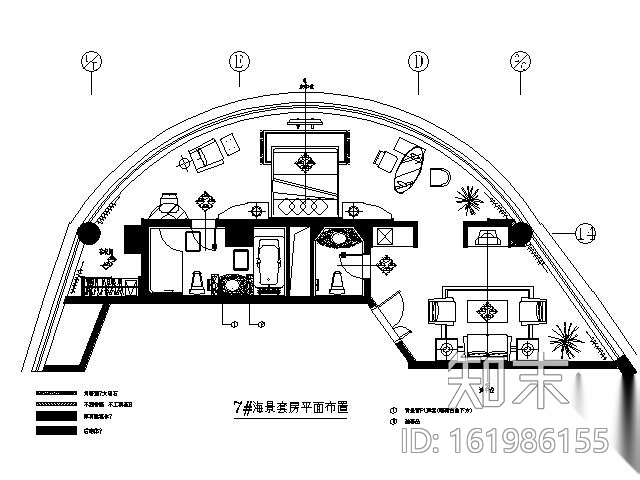 五星级酒店海景房施工图施工图下载【ID:161986155】