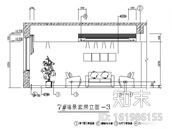 五星级酒店海景房施工图cad施工图下载【ID:161986155】