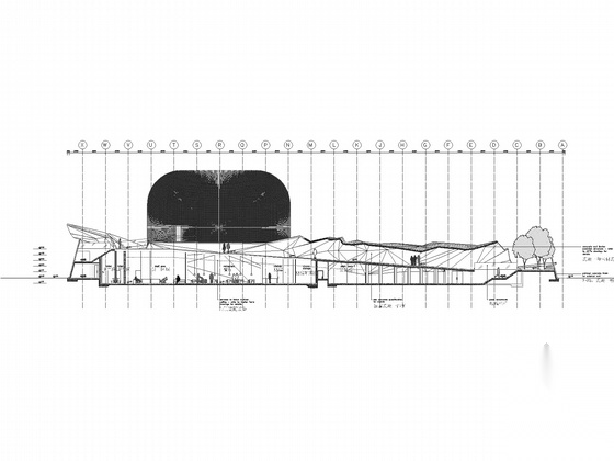 [上海]西欧大型国家馆建筑施工图（上海知名大学设计院设...cad施工图下载【ID:166232149】