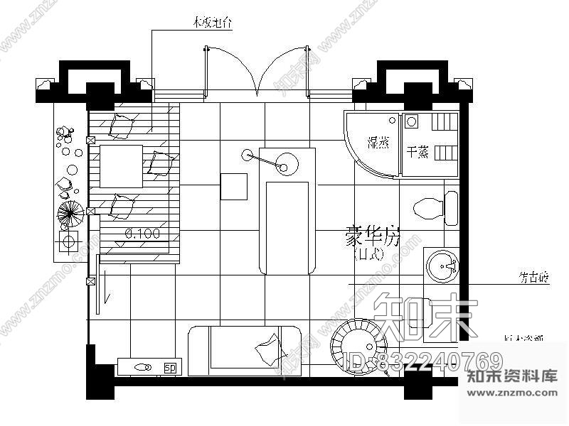 图块/节点SPA空间豪华房平面图日式cad施工图下载【ID:832240769】