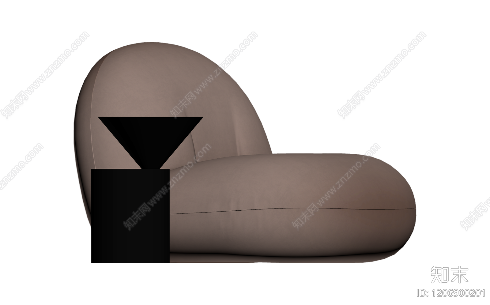 软包单人椅带边桌3D模型下载【ID:1206900201】
