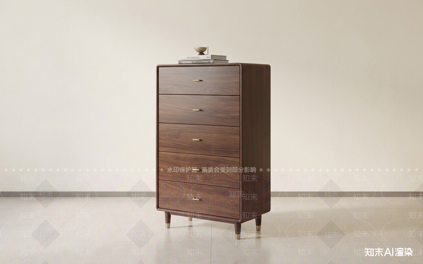 深色木质斗柜斗柜3D模型下载【ID:1227242348】