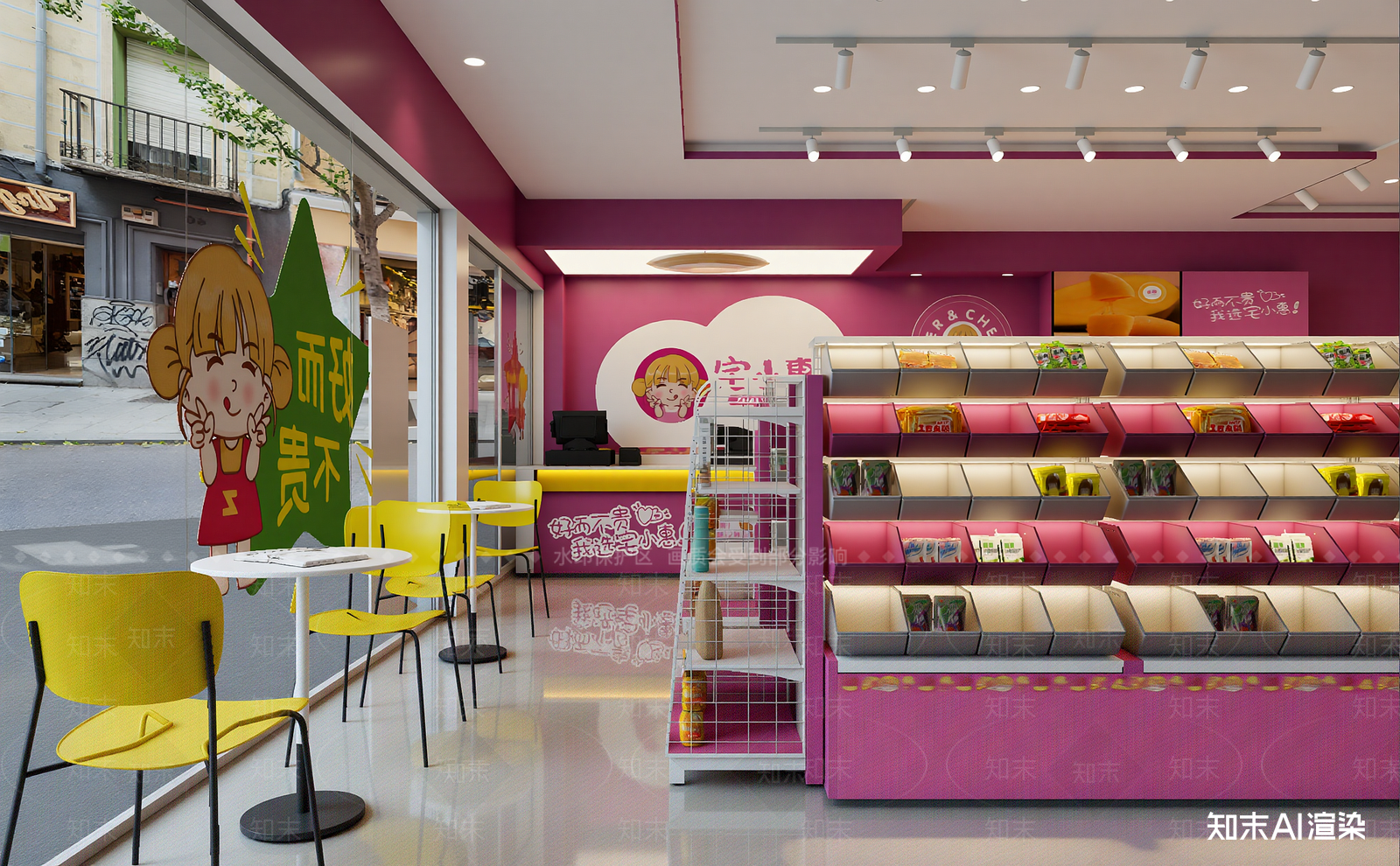 奶茶店3D模型下载【ID:1213960148】