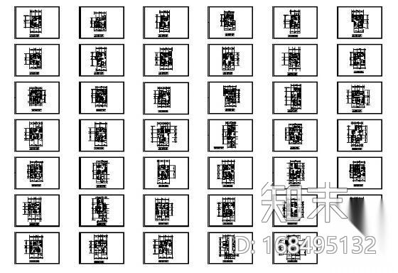 三房两厅经典户型图集施工图下载【ID:168495132】