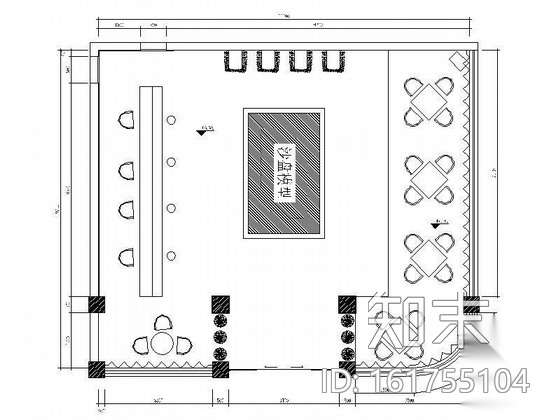 100平米销售中心装修图cad施工图下载【ID:161754193】