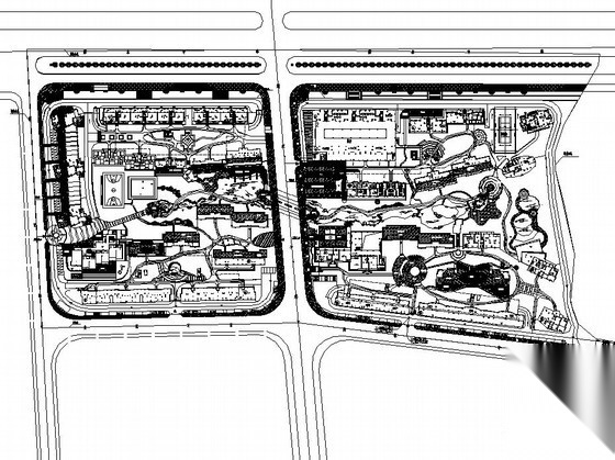 花园居住区景观工程施工图施工图下载【ID:161095100】