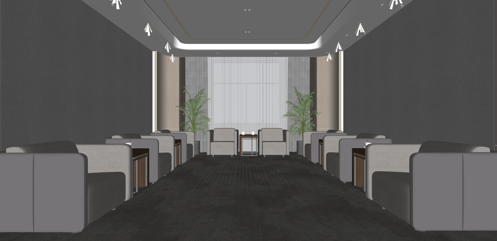 现代接待室SU模型下载【ID:1215991438】