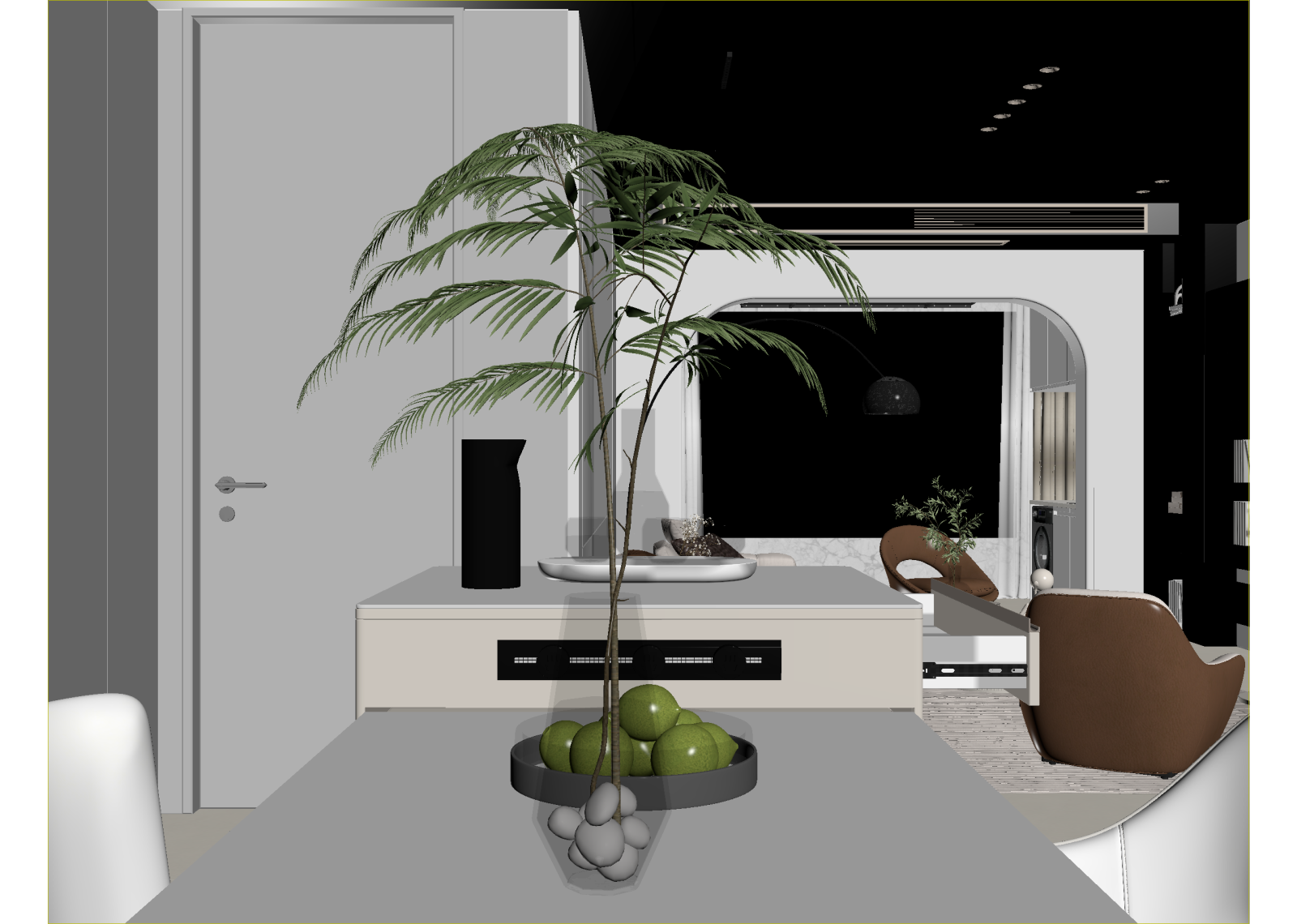 奶油家居餐厅3D模型下载【ID:1215104097】
