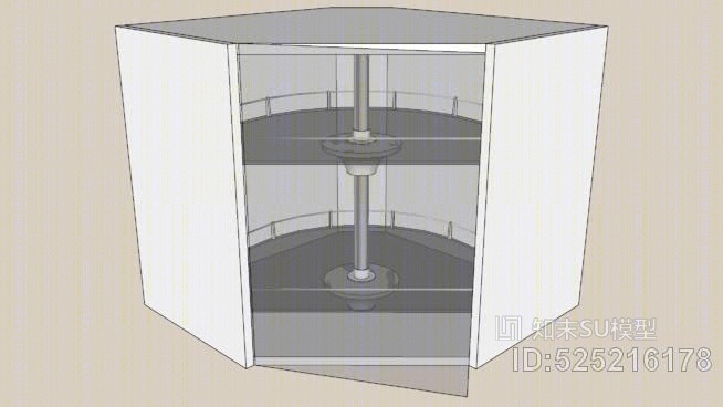 MW上角60门1玻璃转盘SU模型下载【ID:525216178】