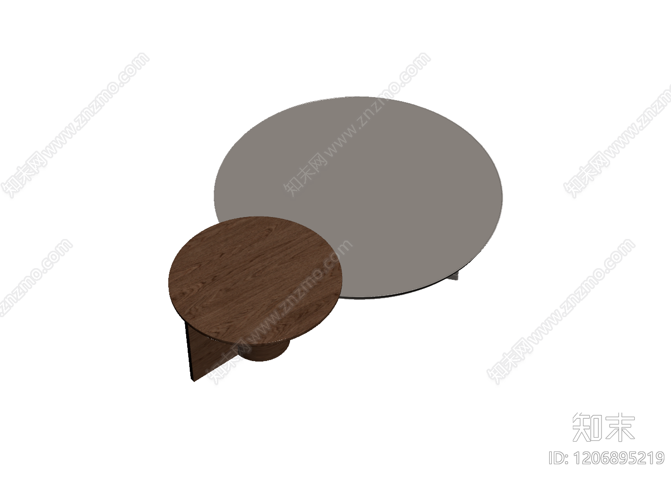 双层茶几组合体3D模型下载【ID:1206895219】